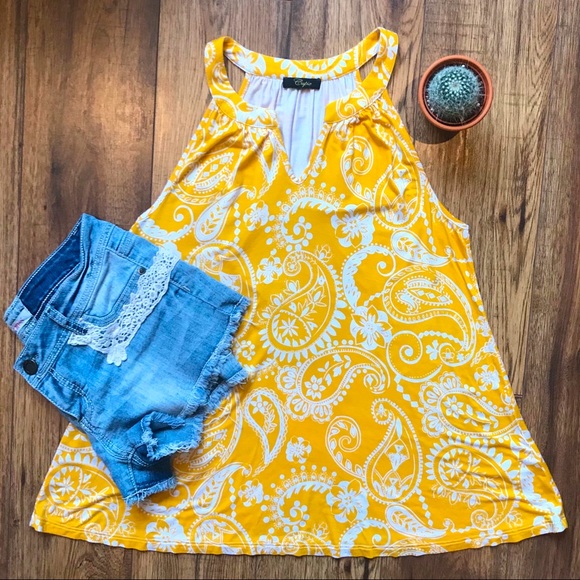 🛍3 For $25🛍 Paisley Flowy Summer Tank Top - Picture 2 of 5